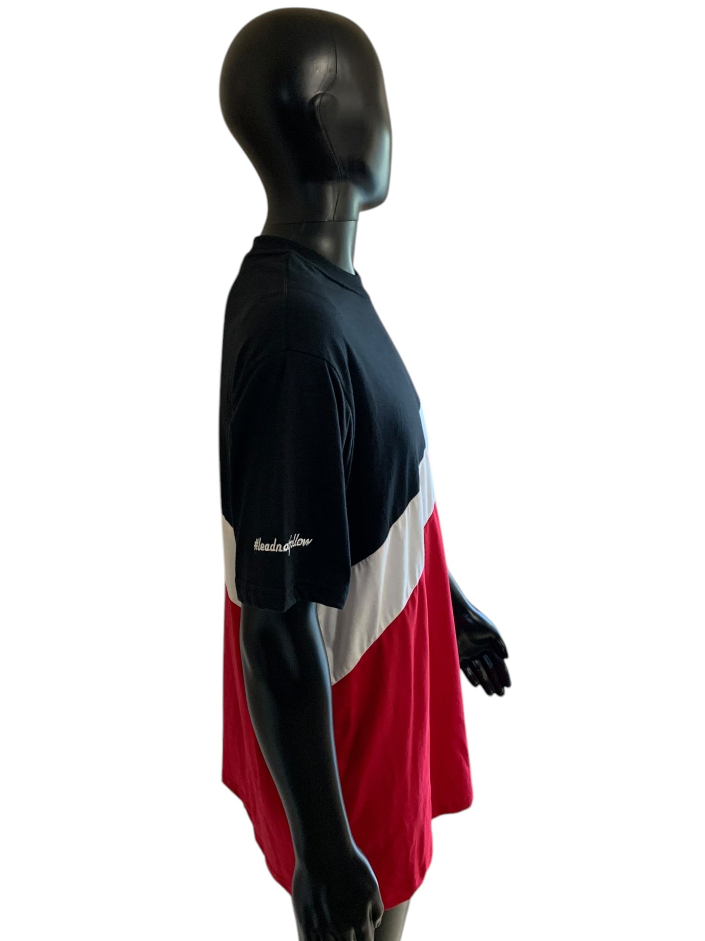 Alpha Tri Color Tee Red/Black/White