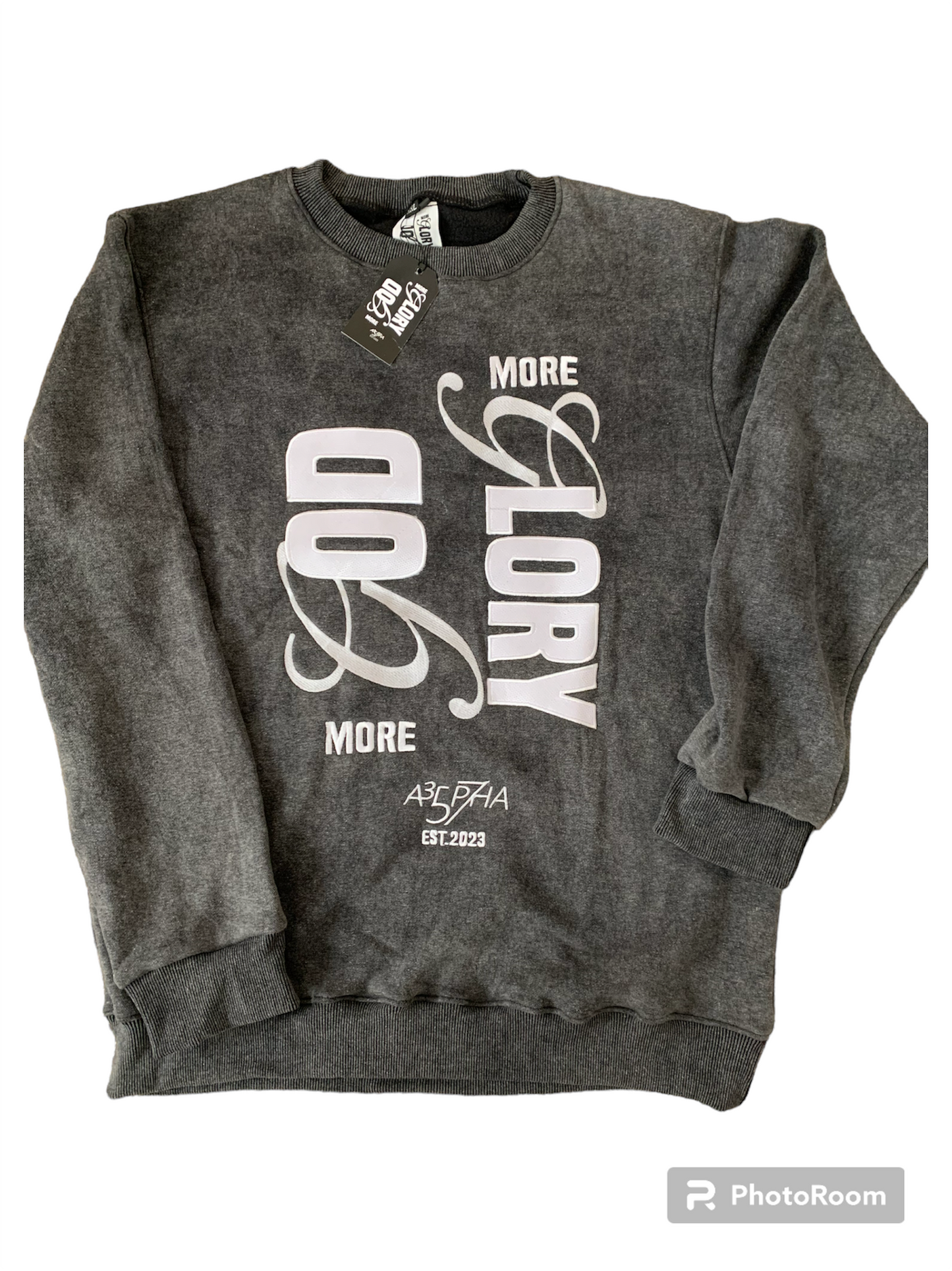 More God, More Glory embroidered crewneck