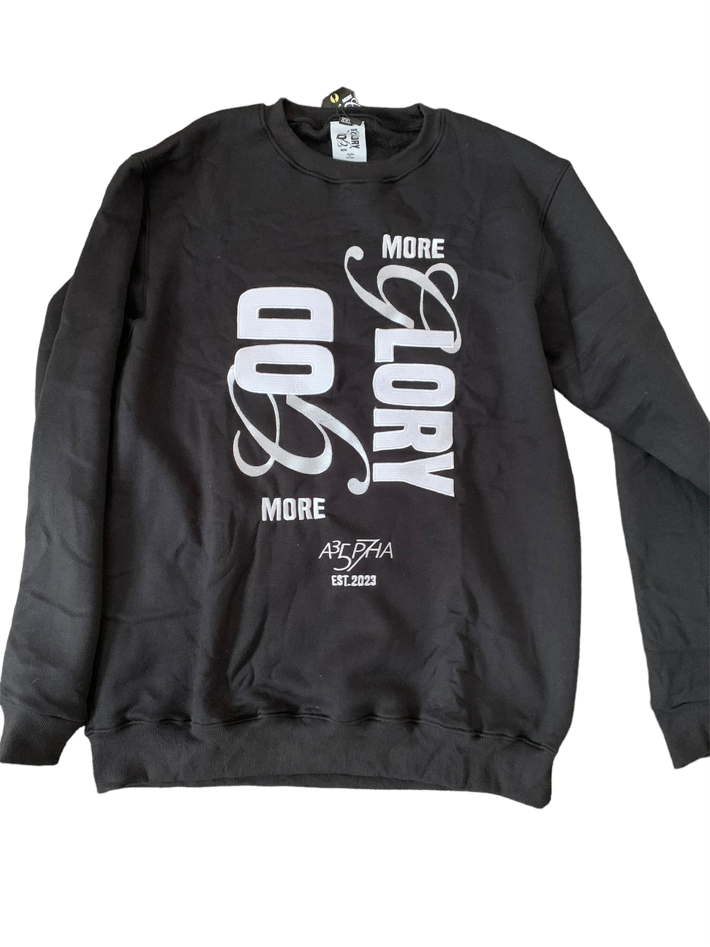 More God, More Glory embroidered crewneck