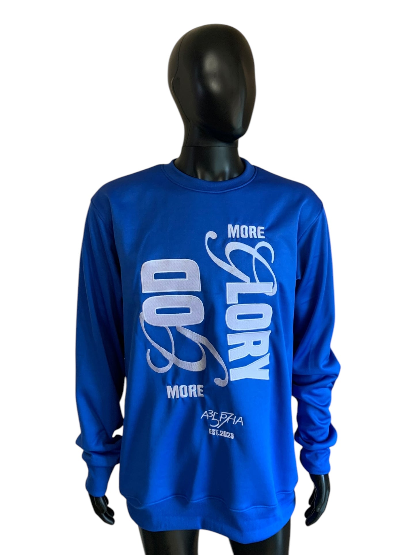 More God, More Glory embroidered crewneck